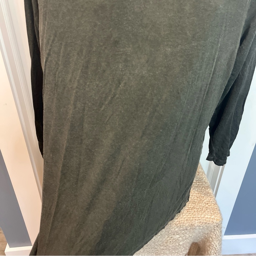 Dantelle Women’s Long Sleeve Top Side Slit Pullover Shirt Size 1X XL Green - Picture 3 of 9